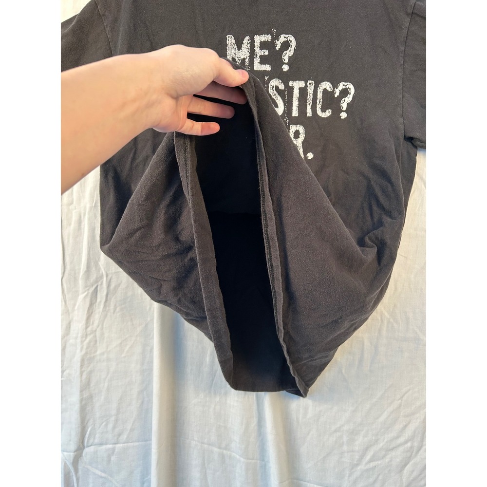 "Me Sarcastic Never" Graphic T-Shirt Humor Tee Woman's  M #2247 - Picture 4 of 11